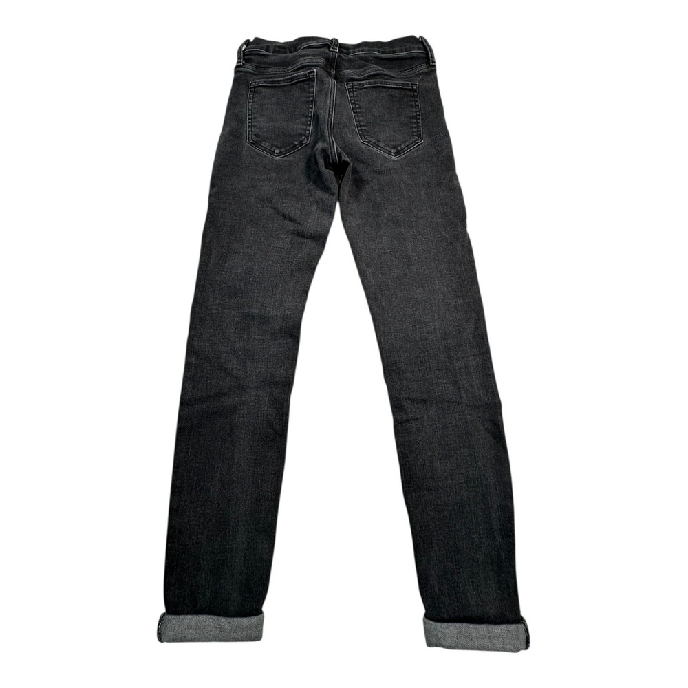 Banana Republic Womens Skinny Fit Black Jeans Size 26/2 Ankle Cuffed‎